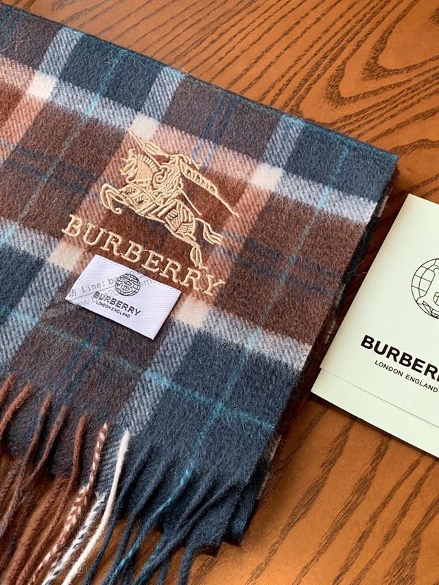 Burberry情侶圍巾羊絨圍巾披肩 巴寶莉2021新款格紋圍巾高端羊絨圍巾  mmj1236